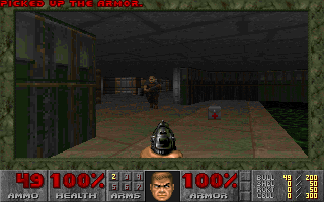Doom (1993) title screen running in DOSBox