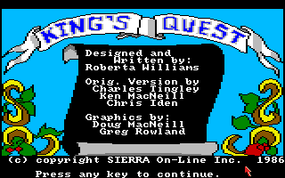 King's Quest I: Quest for the Crown DOS game screenshot
