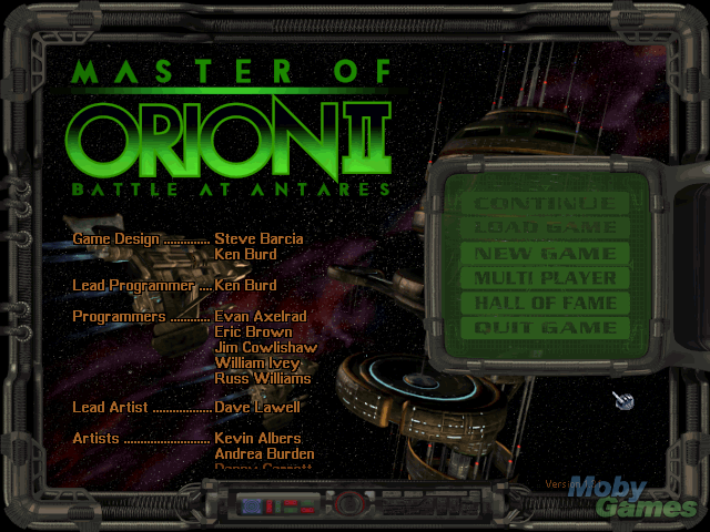 Master of Orion II: Battle at Antares DOS game screenshot