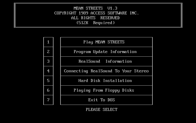 Mean Streets (1989): Where Tex Murphy Started It All