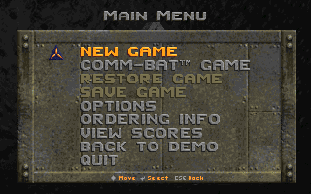 Rise of the Triad (1994) title screen running in DOSBox