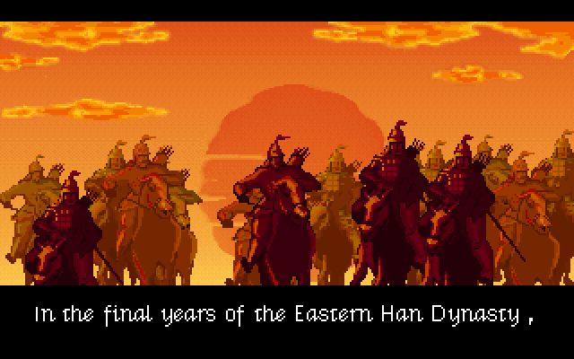 Sango Fighter DOS game screenshot