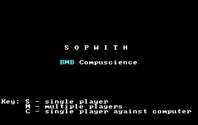 Sopwith (1984): The Free DOS Biplane Dogfighter That Started It All