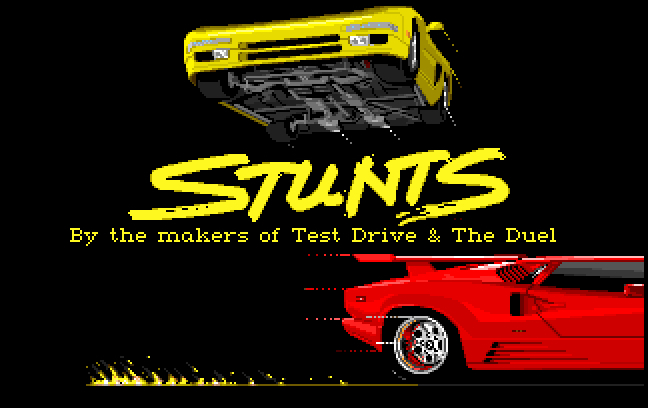 Stunts DOS game screenshot