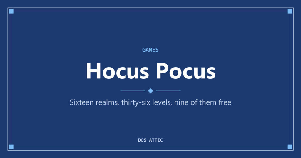Was Hocus Pocus the Best-Looking Platformer Apogee Sold?